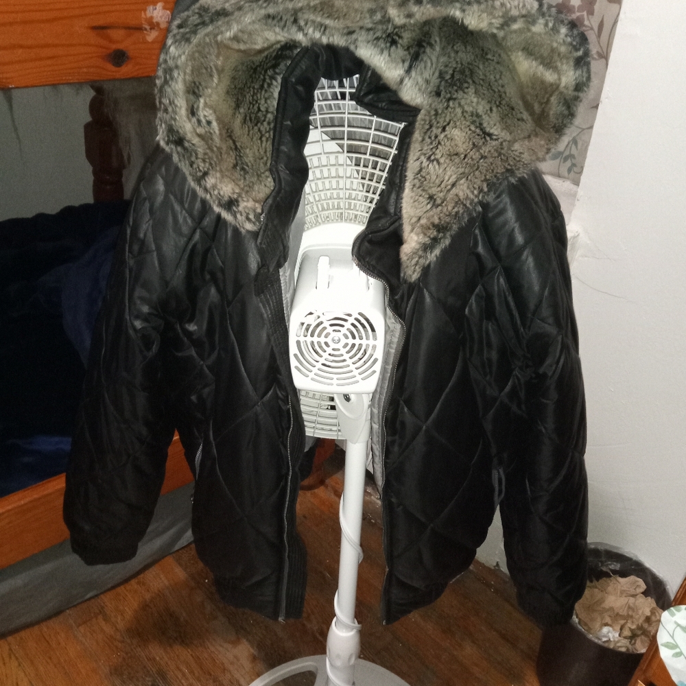 Black puffer jacket